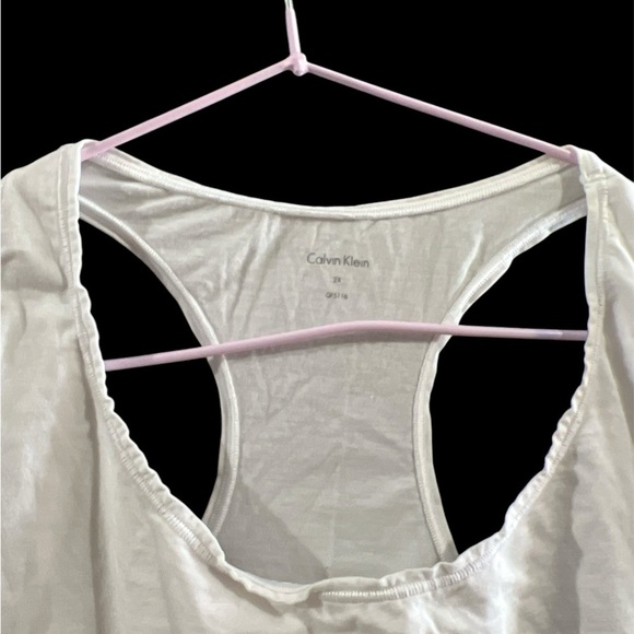Calvin Klein White Racerback Bra - Size 2X - Picture 3 of 4